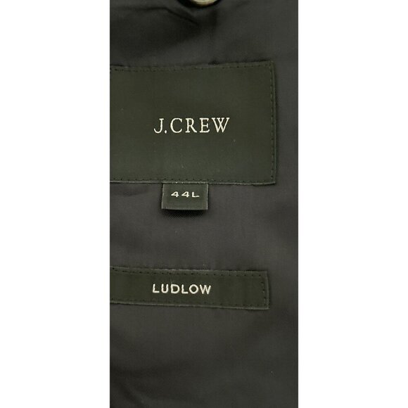 J.Crew Ludlow Blazer Gray Plaid Wool Blend With Notch Lapel Size 44 - Picture 10 of 11